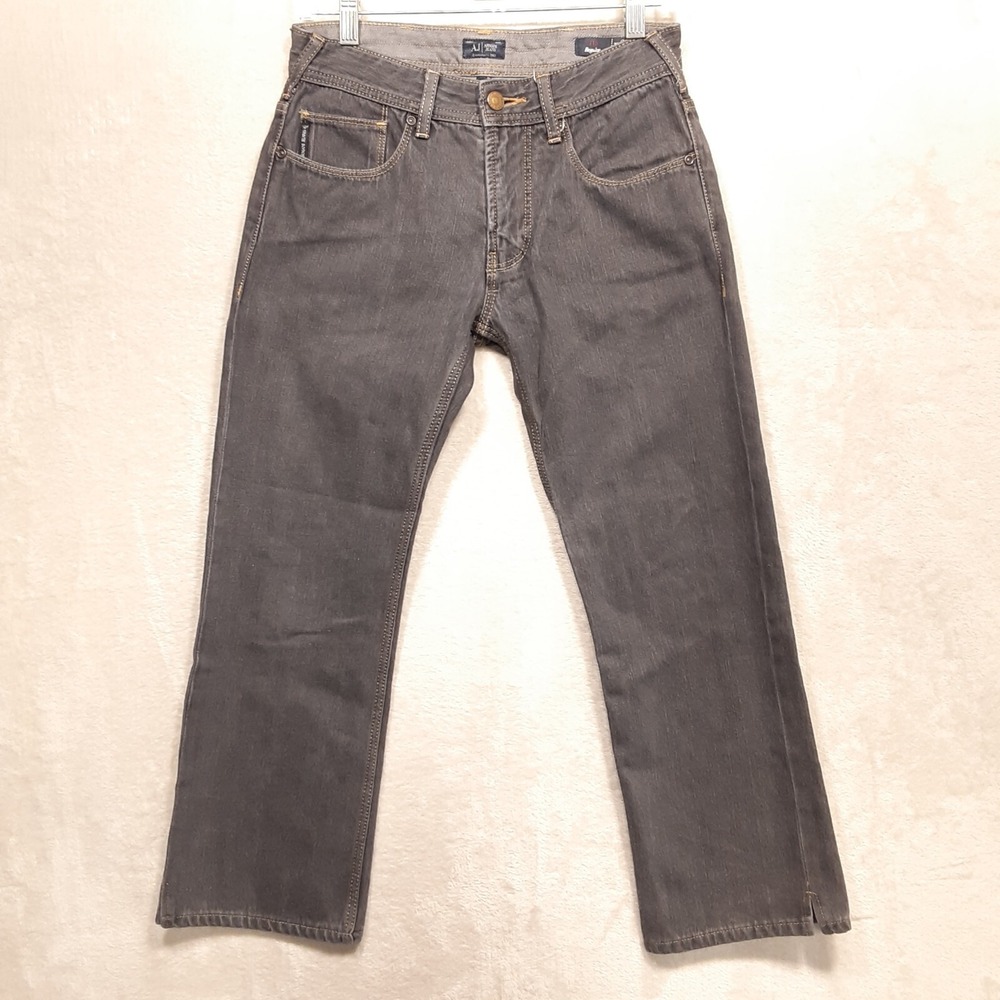 AJ-Armani Jeans Womans Cropped Pants Sz.28x34-J15 Regular/Gray/Denim/Designer